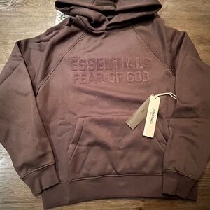 Fear of God Essentials Off Black Hoodie